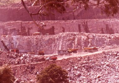 Slide, Ian McCann, Machinerary on the Dam Wall, 1965