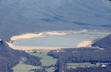 Slide, Ian McCann, Long shot Lake Bellfield being filled, 1960's