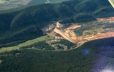 Slide, Ian McCann, Ariel View of the Construction of Lake Bellfield, 2022