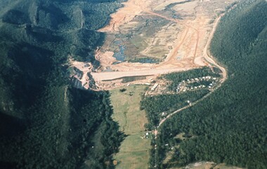 Slide, Ian McCann, Ariel Viewof the Construction of Lake Bellfield, 1960's