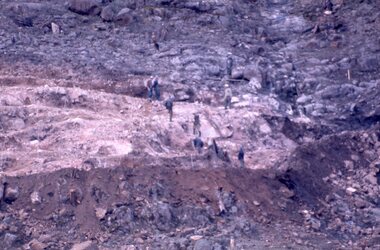 Slide, Ian McCann, Side wall of the Dam under construction, 1960's