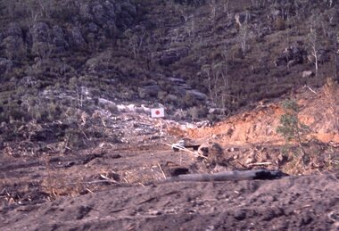 Slide, View of the Eastern side of Lake Bellfield during construction