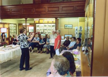 Photograph, Members of Stawell Historical Society at presentation in Old Court House