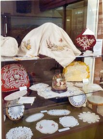 Photograph, Lacework on display at old court house