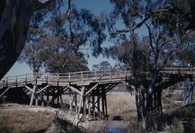 Slide, Ian McCann, Wimmera River Bridge at Joel 1957, 1957