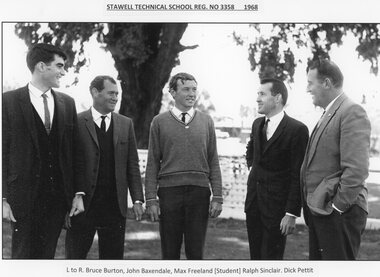 Photograph - Lanscape Group Portrait, 1968 Teachers with student, 1968