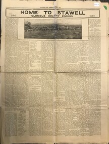Archive - Newspaper Supplement, The Stawell Times News and Pleasant Creek Chronicle Home to Stawell Glourious Holiday ending 1935