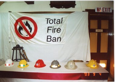 Photograph, Fire Brigade Memorabilia Display -- Coloured