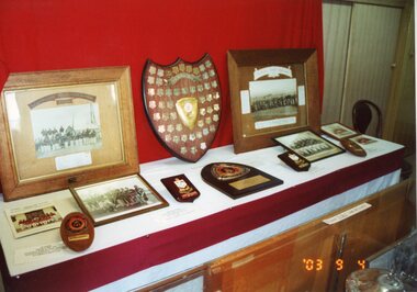Photograph, Fire Brigade Memorabilia Display -- Coloured