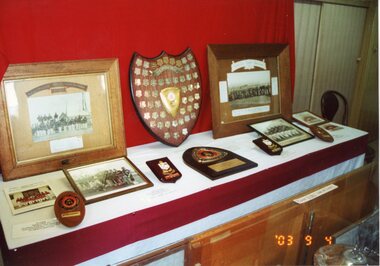 Photograph, Fire Brigade Memorabilia Display -- Coloured
