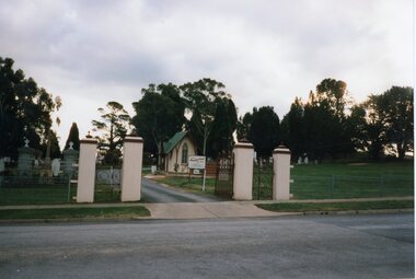 Photograph, Stawell Cemetery Gates -- open -- Coloured