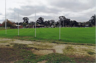 Photograph, North Park football ground looking to old clubrooms