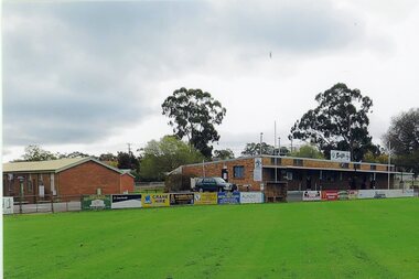 Photograph, North Park football ground looking to old clubrooms