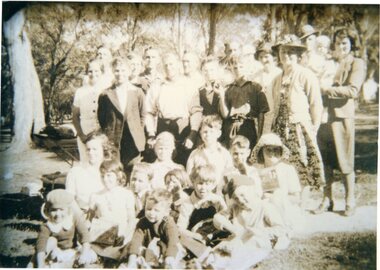 Photograph, School Picnic at the Sandbar Circa 1940