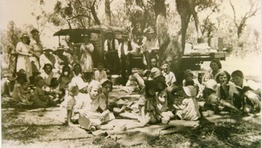Photograph, School Picnic at the Sandbar Circa 1946