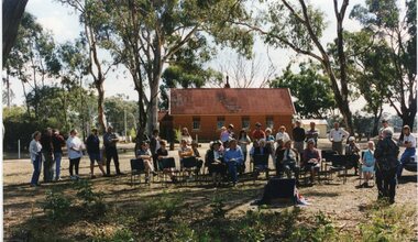 Photograph, Unveiling the Plaque at the site of the First School at Deep Lead 1999