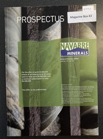 Book - Prospectus, Navarre Minerals, Navarre Minerals Prospectus, 24/12/2010