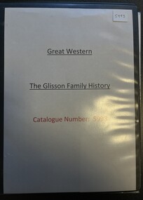 Book - Family History, Dorothy Brumby, Great Western - Glisson Family History, 2012