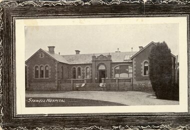 Postcard, Pleasant Creek Hospital built 1861