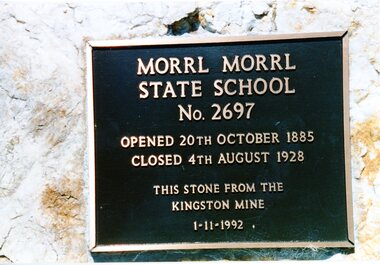 Photograph, Morrl Morrl School Plaque