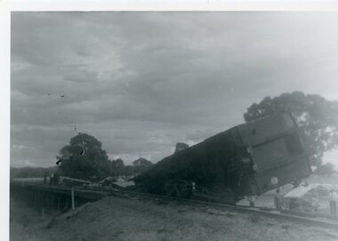 Photograph, Train Derailment near Glenorchy February 1971-- 6 Photos, 1971