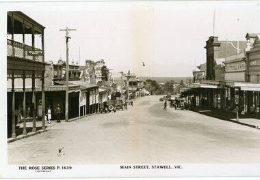 Photograph, Main Street Stawell looking west towards the Post Office Rose series 1639