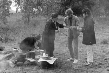 Photograph, Stawell Girl Guides Helping Serve Drinks to walkers in the Major Mitchell Marathon 1972