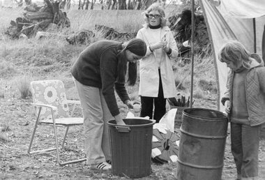 Photograph, Stawell Girl Guides Helping Serve Drinks to walkers in the Major Mitchell Marathon 1972