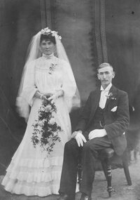 Photograph, Wedding portrait of bride and groom