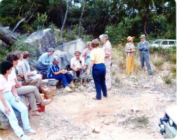 Photograph, Stawell Historical Society, Society visit to Heatherlie Quarry, 1983