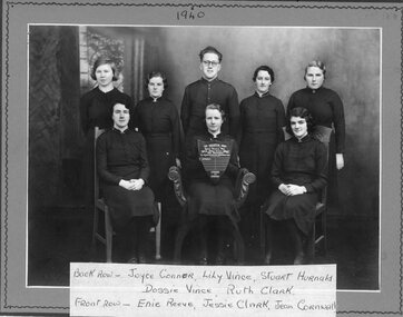 Photograph, Group of Salvation Army Members, Portrait with Shield 1940