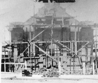 Photograph, Building of Salvation Army Citadel 1934 Brickwork