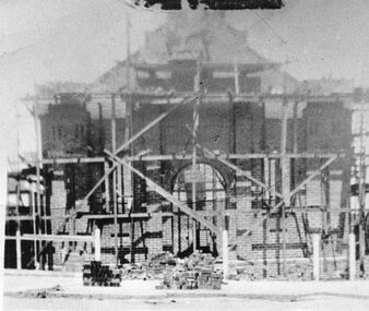 Photograph, Building of Salvation Army Citadel 1934 Brickwork
