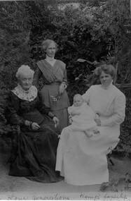 Photograph, Four Generations of women at Carrs Plains Kemp and Wettenhall 1910, 1910