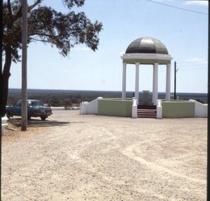 Slide, Set of Large Format colour positive slides of Stawell c1970 - Lookout monument Big Hill