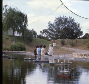 Slide - World in Miniature ship display, Set of Large Format colour positive slides of Stawell c1970