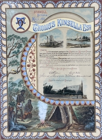 Photograph, Photo of illuminated Address given to Mr Thomas Kinsella March 1890