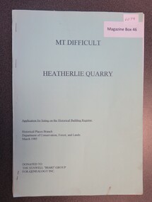 Book, Mt. Difficult Heatherlie Quarry