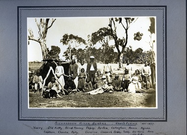 Photograph, Group of Aboriginal/First Nations people. Carrs Palins 1877