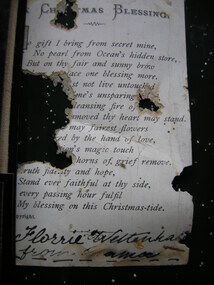 Realia, Photos & cards found at Carrs Plains behind Fireplace Mantle
