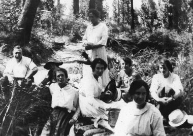 Photograph, Cragg family sisters rest after victory c1925