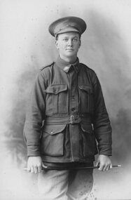 Photograph, Two portrait photographs of WW1 Soldier Joe Clark.  c1915