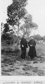 Photograph, William and Annie Cragg in bush setting