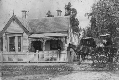 Photograph, House and Buggy related to Cragg Family