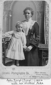 Photograph, Ada Beryl Carra with her mother Ada Shaw