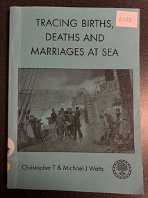Book, Tracing Births Deaths and Marriages At Sea