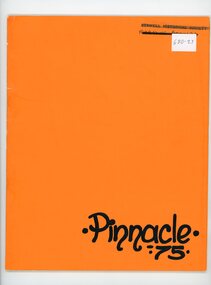 Book - Magazine, Stawell High School, The Pinnacle 1975.  Stawell High School, 1912-1986