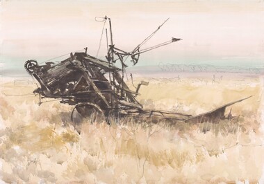 Painting, BUSH, Charles, Derelict, Moriac (discarded reaper), c1980