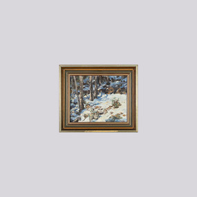 Painting, Shirley Colby, Roadside Snow, c.1978