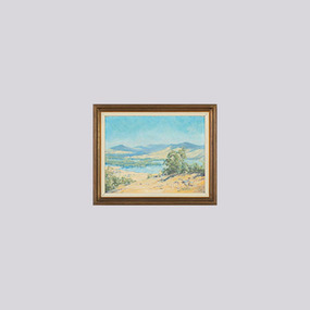 Painting, A. D. Morris, Lake Mokoan, c. 1973